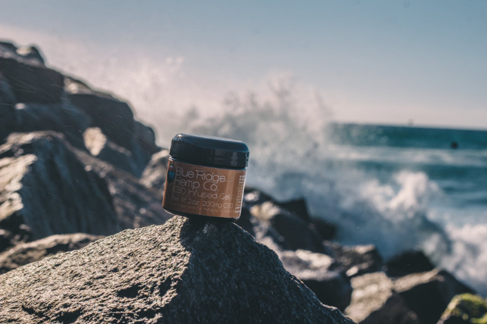 hemp product in a plastic container